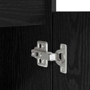 skrivebord 86x49x76 cm konstrueret træ sort-eg