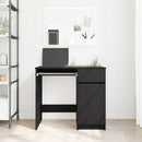 skrivebord 86x49x76 cm konstrueret træ sort-eg