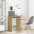 skrivebord 86x49x76 cm konstrueret træ sonoma-eg