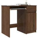 skrivebord 86x49x76 cm konstrueret træ brun egetræsfarve