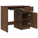 skrivebord 86x49x76 cm konstrueret træ brun egetræsfarve