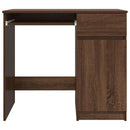 skrivebord 86x49x76 cm konstrueret træ brun egetræsfarve