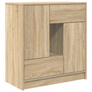 skænk med skuffer og låger 70,5x34x74,5 cm sonoma-eg