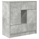 skænk med skuffer og låger 70,5x34x74,5 cm betongrå