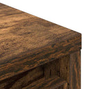skoskab 29,5x34x76 cm konstrueret træ røget egetræsfarve