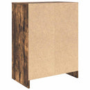 skoskab 57x34x76 cm konstrueret træ røget egetræsfarve