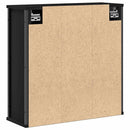 vægskab til badeværelse med spejl 60x21x60 cm sort egetræsfarve