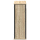 vægskab til badeværelse med spejl 60x21x60 cm sonoma-eg