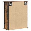 vægskab til badeværelse med spejl 50x21x60 cm røget egetræ