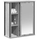 vægskab til badeværelse med spejl 50x21x60 cm sonoma-eg