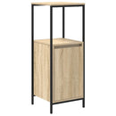badeværelsesskab med hylder 36x35x95 cm sonoma-eg