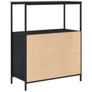 badeværelsesskab med hylder 76,5x35x95 cm sort egetræsfarve