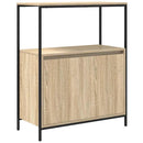 badeværelsesskab med hylder 76,5x35x95 cm sonoma-eg