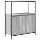 badeværelsesskab med hylder 76,5x35x95 cm grå sonoma-eg