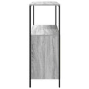 badeværelsesskab med hylder 76,5x35x95 cm grå sonoma-eg
