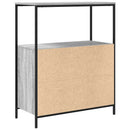 badeværelsesskab med hylder 76,5x35x95 cm grå sonoma-eg
