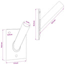 Flag Pol Holde Sort 10,5 x 7,5 x 0,25 cm Stål