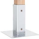 stolpefødder firkantet 4 stk. 46x46 mm galvaniseret stål
