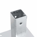 stolpefødder firkantet 4 stk. 46x46 mm galvaniseret stål