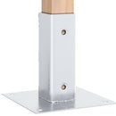 stolpefødder firkantet 12 stk. 46x46 mm galvaniseret stål