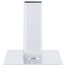 stolpefødder firkantet 12 stk. 46x46 mm galvaniseret stål