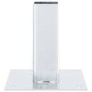 stolpefødder firkantet 12 stk. 51x51 mm galvaniseret stål