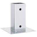 stolpefødder firkantet 4 stk. 61x61 mm galvaniseret stål