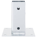 stolpefødder firkantet 4 stk. 61x61 mm galvaniseret stål