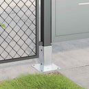 stolpefødder firkantet 12 stk. 61x61 mm galvaniseret stål