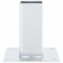 stolpefødder firkantet 12 stk. 61x61 mm galvaniseret stål