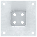 stolpefødder firkantet 12 stk. 61x61 mm galvaniseret stål