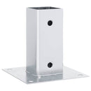stolpefødder firkantet 4 stk. 71x71 mm galvaniseret stål