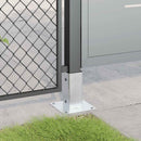 stolpefødder firkantet 4 stk. 71x71 mm galvaniseret stål