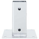 stolpefødder firkantet 4 stk. 71x71 mm galvaniseret stål