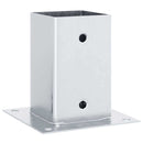 stolpefødder firkantet 4 stk. 81x81 mm galvaniseret stål