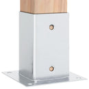 stolpefødder firkantet 4 stk. 81x81 mm galvaniseret stål