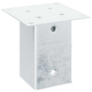 stolpefødder firkantet 4 stk. 81x81 mm galvaniseret stål