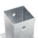 stolpefødder firkantet 4 stk. 81x81 mm galvaniseret stål