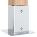 stolpefødder firkantet 12 stk. 81x81 mm galvaniseret stål