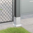 stolpefødder firkantet 4 stk. 91x91 mm galvaniseret stål