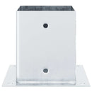 stolpefødder firkantet 4 stk. 101x101 mm galvaniseret stål