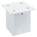 stolpefødder firkantet 4 stk. 121x121 mm galvaniseret stål