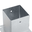 stolpefødder firkantet 4 stk. 121x121 mm galvaniseret stål