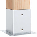 stolpefødder firkantet 12 stk. 121x121 mm galvaniseret stål