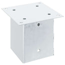 stolpefødder firkantet 12 stk. 121x121 mm galvaniseret stål