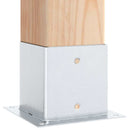 stolpefødder firkantet 4 stk. 141x141 mm galvaniseret stål