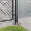 stolpefødder firkantet 12 stk. 46x46 mm pulverlakeret stål