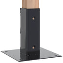 stolpefødder firkantet 12 stk. 51x51 mm pulverlakeret stål
