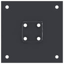 stolpefødder firkantet 12 stk. 51x51 mm pulverlakeret stål