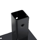 stolpefødder firkantet 12 stk. 51x51 mm pulverlakeret stål